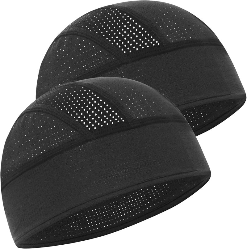 vidsel Skull Cap Cooling Helmet Liner Beanie Breathable Mesh Sweat Wicking Cycling Running Hat for Men Women - Image 1
